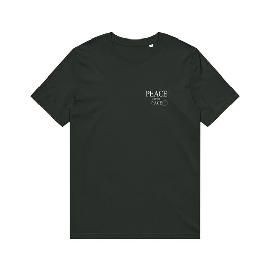 Unhurried Peace Over Pace black tee — slow living apparel soft basics