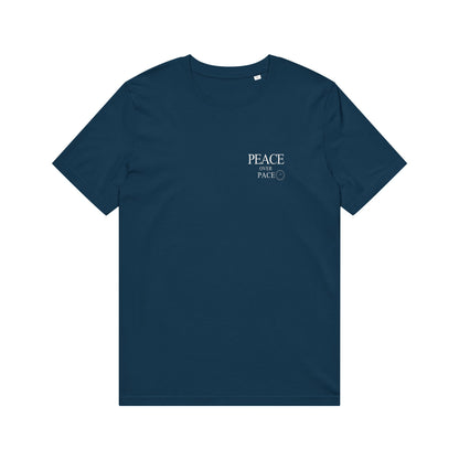 Unhurried Peace Over Pace french navy tee — quiet life slow fashion apparel